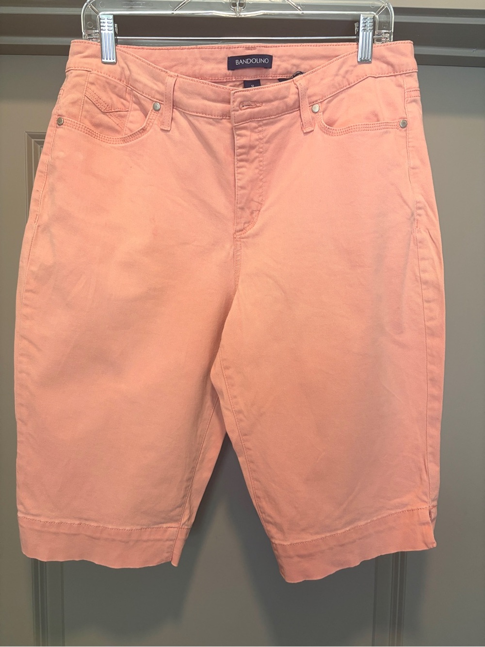 Bandolino Peach/Cantaloupe Cotton Bermuda Shorts - Lisbeth